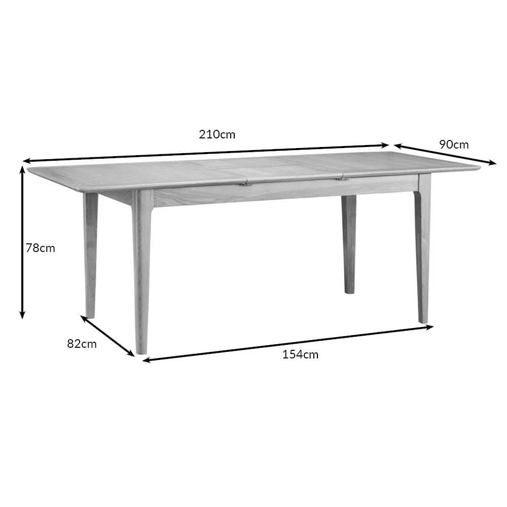 Bergen Oak 1.6m Butterfly Extending Dining Table 11 Bergen Oak 1.6m Butterfly Extending Dining Table - Image 11