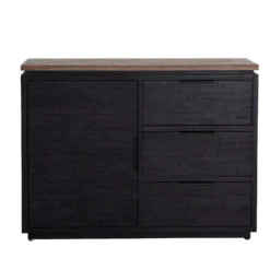 Camden Teak Small 1 Door 3 Drawer Sideboard -Furniture Specialty Store BB STS11