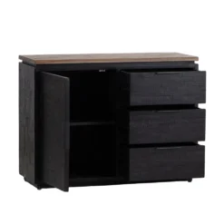 Camden Teak Small 1 Door 3 Drawer Sideboard -Furniture Specialty Store BB STS2