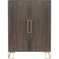 Bergamo Oak Extra Large Tall Drinks Cabinet -Furniture Specialty Store BG DC 03Large