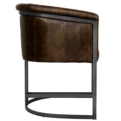 Shoreditch Industrial Brown Leather Dining Chair -Furniture Specialty Store CH501 BR 02