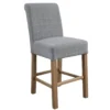 Wessex Smoked Oak Grey Checked Bar Stool