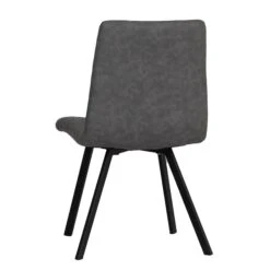 Industrial Grey Diamond Stitch Flared Leg Dining Chair -Furniture Specialty Store CH67 GR 2