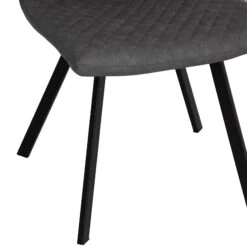 Industrial Grey Diamond Stitch Flared Leg Dining Chair -Furniture Specialty Store CH67 GR 7
