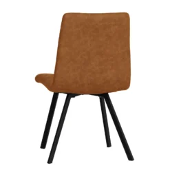 Industrial Tan Diamond Stitch Flared Leg Dining Chair -Furniture Specialty Store CH67 TAN2