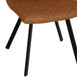 Industrial Tan Diamond Stitch Flared Leg Dining Chair -Furniture Specialty Store CH67 TAN7