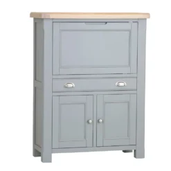 Dorset Storm Grey Painted Oak Writing Bureau -Furniture Specialty Store CL BU SG 1