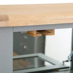 Dorset Storm Grey Painted Oak Drinks Cabinet With Wine Rack -Furniture Specialty Store CL DBU SG 3