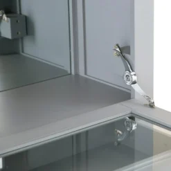 Dorset Storm Grey Painted Oak Drinks Cabinet With Wine Rack -Furniture Specialty Store CL DBU SG 5