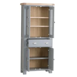 Dorset Storm Grey Painted Oak Glass Display Cabinet 14 Dorset Storm Grey Painted Oak Glass Display Cabinet -Furniture Specialty Store CL DIS SG 2