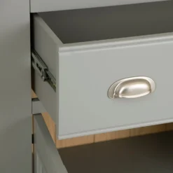 Dorset Storm Grey Painted Oak Glass Display Cabinet 16 Dorset Storm Grey Painted Oak Glass Display Cabinet -Furniture Specialty Store CL DIS SG 4