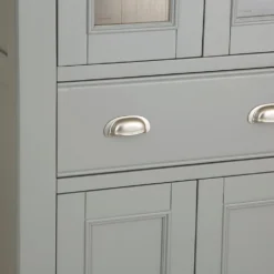 Dorset Storm Grey Painted Oak Glass Display Cabinet 21 Dorset Storm Grey Painted Oak Glass Display Cabinet -Furniture Specialty Store CL DIS SG 9