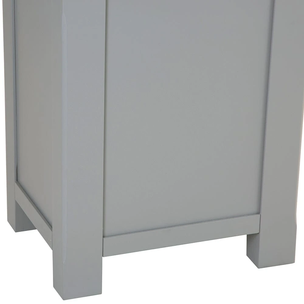 Dorset Storm Grey Painted Oak Laundry Basket 8 Dorset Storm Grey Painted Oak Laundry Basket - Image 8