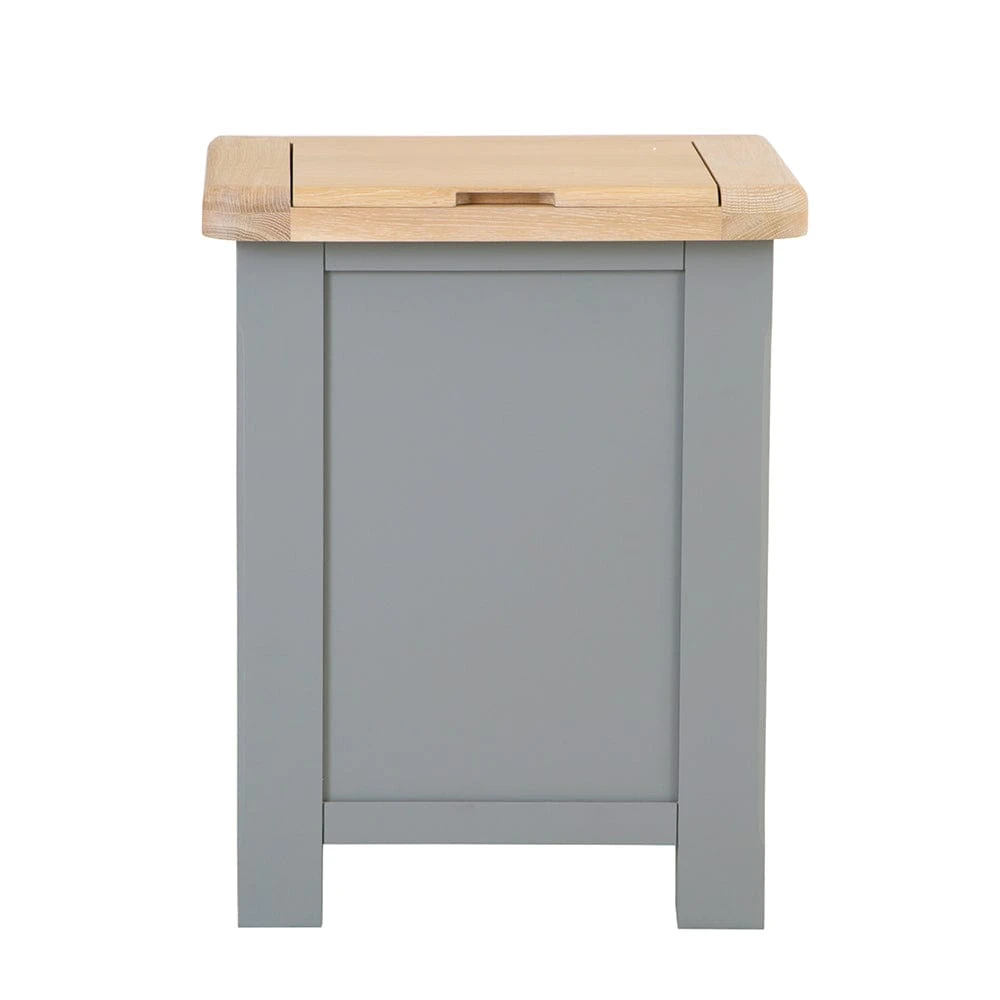 Dorset Storm Grey Painted Oak Laundry Basket 9 Dorset Storm Grey Painted Oak Laundry Basket - Image 9
