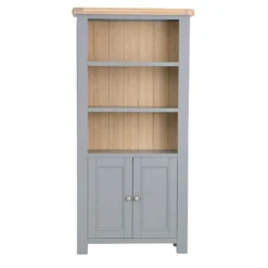 Dorset Storm Grey Painted Oak Tall Large Bookcase -Furniture Specialty Store CL LBC SG 9