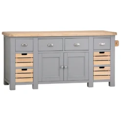 Dorset Storm Grey Painted Oak Large Kitchen Island 22 Dorset Storm Grey Painted Oak Large Kitchen Island -Furniture Specialty Store CL LI SG 1