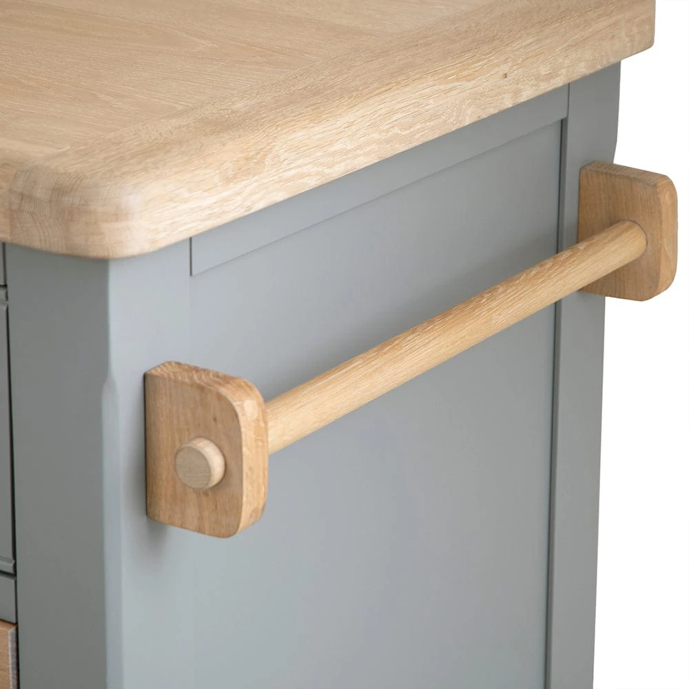 Dorset Storm Grey Painted Oak Large Kitchen Island 15 Dorset Storm Grey Painted Oak Large Kitchen Island - Image 15