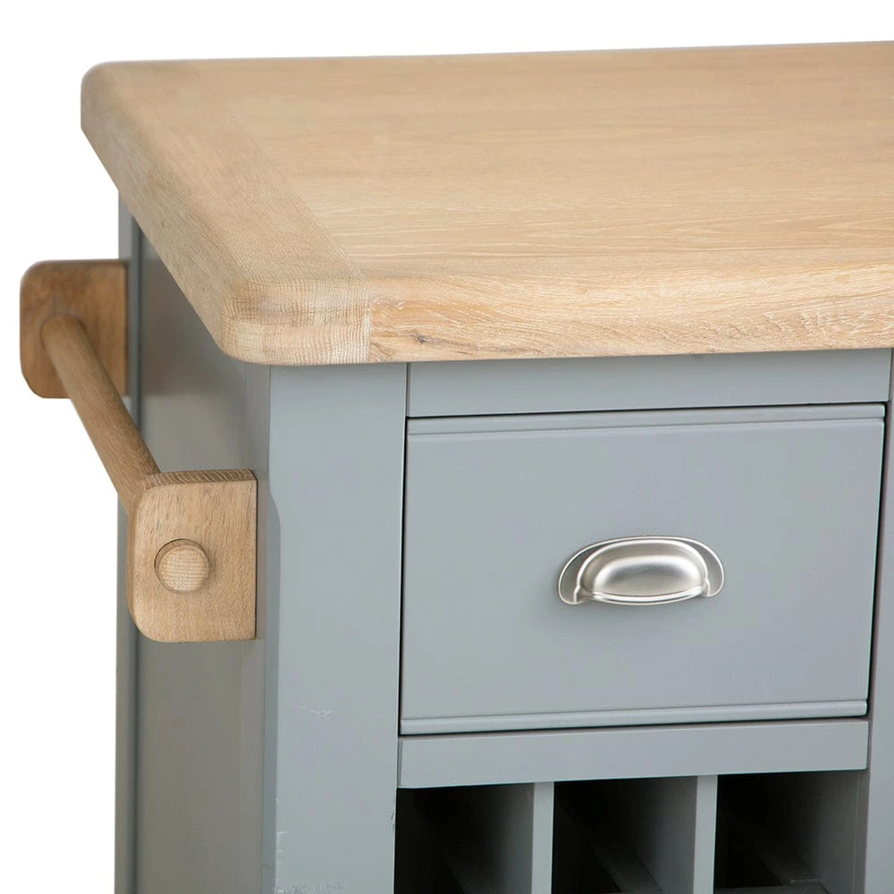 Dorset Storm Grey Painted Oak Large Kitchen Island 19 Dorset Storm Grey Painted Oak Large Kitchen Island - Image 19