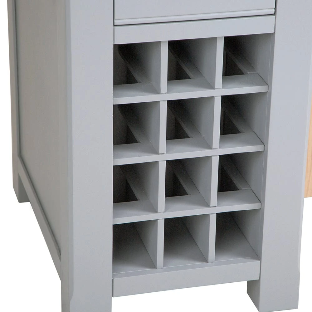 Dorset Storm Grey Painted Oak Large Kitchen Island 20 Dorset Storm Grey Painted Oak Large Kitchen Island - Image 20