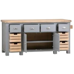 Dorset Storm Grey Painted Oak Large Kitchen Island 24 Dorset Storm Grey Painted Oak Large Kitchen Island -Furniture Specialty Store CL LI SG 2