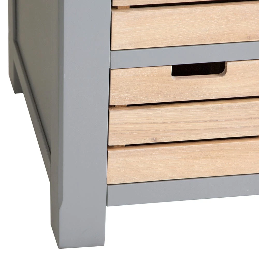 Dorset Storm Grey Painted Oak Large Kitchen Island 12 Dorset Storm Grey Painted Oak Large Kitchen Island - Image 12