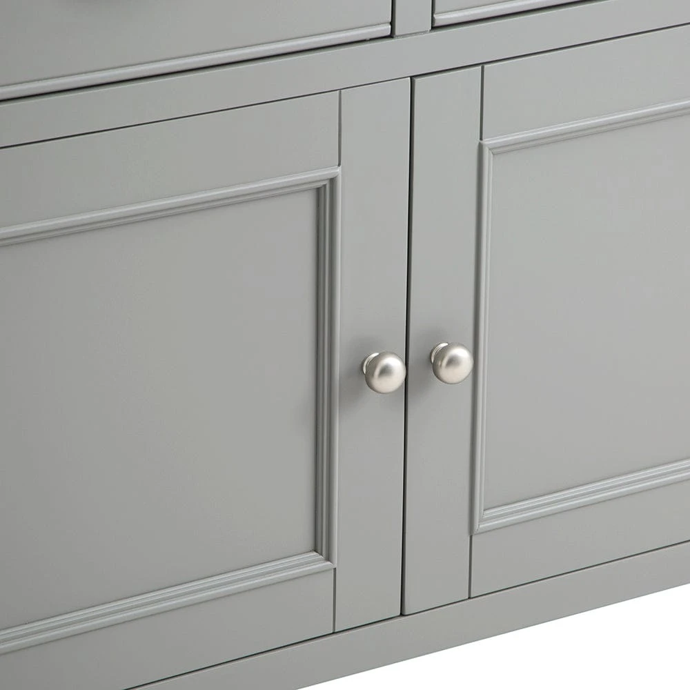 Dorset Storm Grey Painted Oak Large Kitchen Island 14 Dorset Storm Grey Painted Oak Large Kitchen Island - Image 14