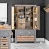 Dorset Storm Grey Painted Oak Large Larder Unit