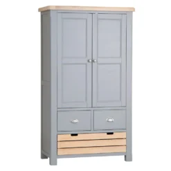 Dorset Storm Grey Painted Oak Large Larder Unit 21 Dorset Storm Grey Painted Oak Large Larder Unit -Furniture Specialty Store CL LLU SG 1