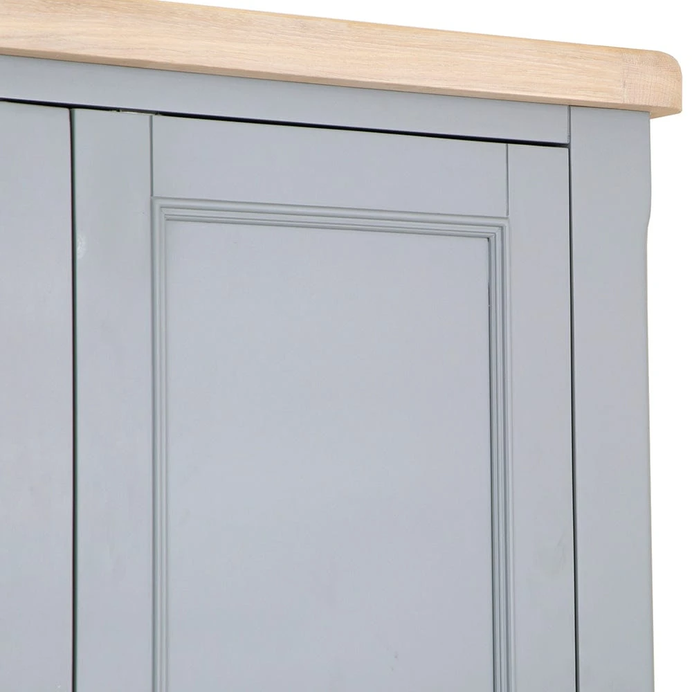 Dorset Storm Grey Painted Oak Large Larder Unit 15 Dorset Storm Grey Painted Oak Large Larder Unit - Image 15