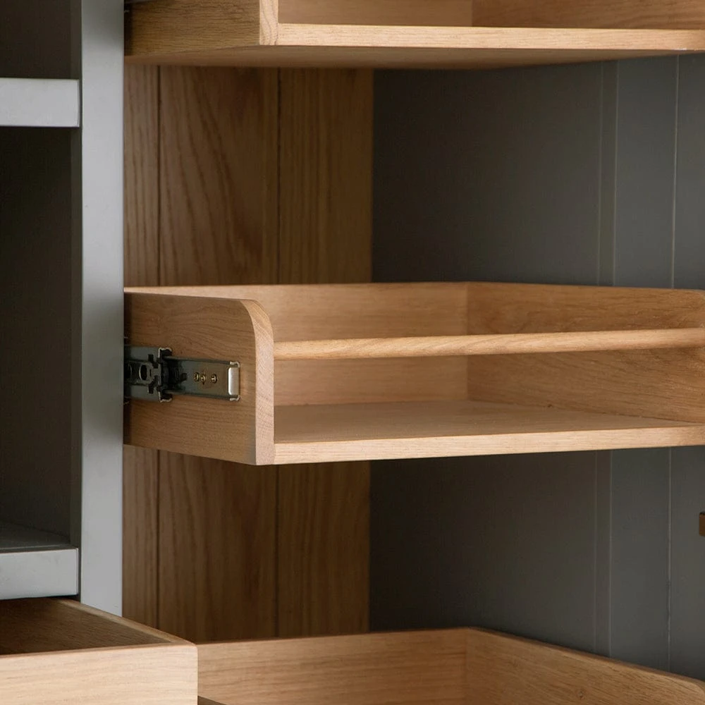 Dorset Storm Grey Painted Oak Large Larder Unit 7 Dorset Storm Grey Painted Oak Large Larder Unit - Image 7