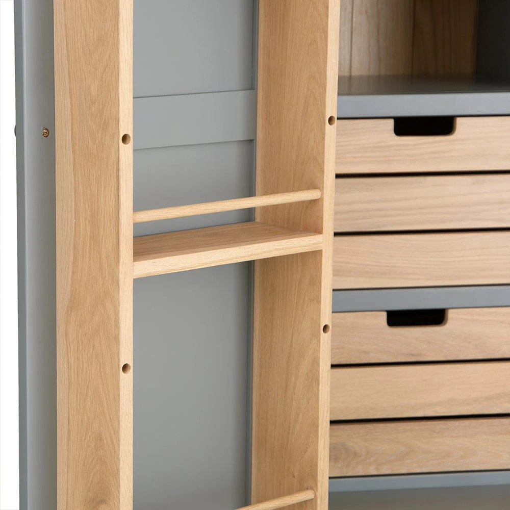 Dorset Storm Grey Painted Oak Large Larder Unit 11 Dorset Storm Grey Painted Oak Large Larder Unit - Image 11