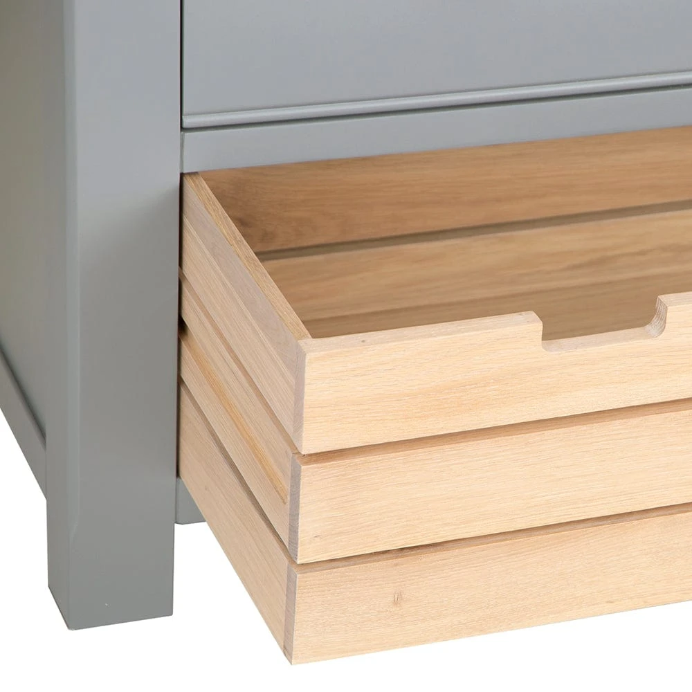 Dorset Storm Grey Painted Oak Large Larder Unit 13 Dorset Storm Grey Painted Oak Large Larder Unit - Image 13