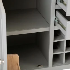 Dorset Storm Grey Painted Oak Large Sideboard Wine Rack -Furniture Specialty Store CL LS SG 3