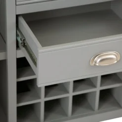 Dorset Storm Grey Painted Oak Large Sideboard Wine Rack -Furniture Specialty Store CL LS SG 4