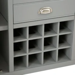 Dorset Storm Grey Painted Oak Large Sideboard Wine Rack -Furniture Specialty Store CL LS SG 5