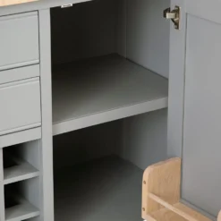 Dorset Storm Grey Painted Oak Large Sideboard Wine Rack -Furniture Specialty Store CL LS SG 6