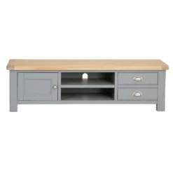 Dorset Storm Grey Painted Oak Large TV Unit -Furniture Specialty Store CL LTV SG 8
