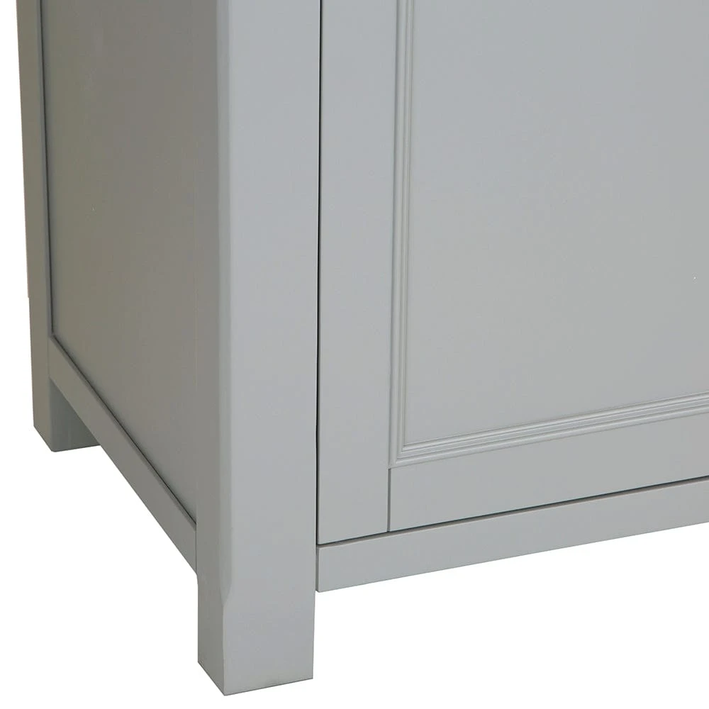 Dorset Storm Grey Painted Oak Large Utility Cupboard 10 Dorset Storm Grey Painted Oak Large Utility Cupboard - Image 10