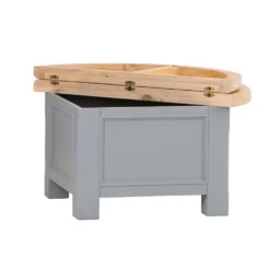 Dorset Storm Grey Painted Oak Round Coffee Table With Storage -Furniture Specialty Store CL RCT SG 2