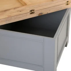 Dorset Storm Grey Painted Oak Round Coffee Table With Storage -Furniture Specialty Store CL RCT SG 5