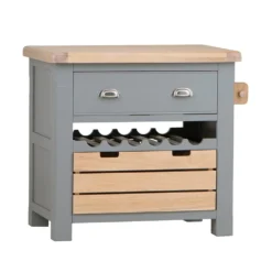 Dorset Storm Grey Painted Oak Small Kitchen Island -Furniture Specialty Store CL SI SG 1