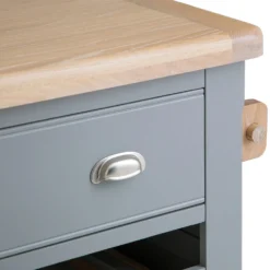 Dorset Storm Grey Painted Oak Small Kitchen Island -Furniture Specialty Store CL SI SG 7