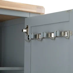 Dorset Storm Grey Painted Oak Slim Utility Cupboard 17 Dorset Storm Grey Painted Oak Slim Utility Cupboard -Furniture Specialty Store CL SUU SG 3