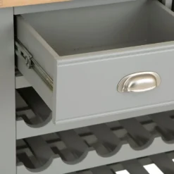 Dorset Storm Grey Painted Oak Wine Cabinet -Furniture Specialty Store CL SWC SG 3