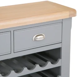 Dorset Storm Grey Painted Oak Wine Cabinet -Furniture Specialty Store CL SWC SG 6