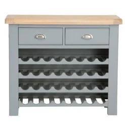 Dorset Storm Grey Painted Oak Wine Cabinet -Furniture Specialty Store CL SWC SG 8