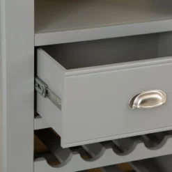 Dorset Storm Grey Painted Oak Tall Wine Cabinet -Furniture Specialty Store CL TWR SG 8