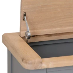 Dorset Storm Grey Painted Oak Shoe Storage Box -Furniture Specialty Store CL WSB SG 3
