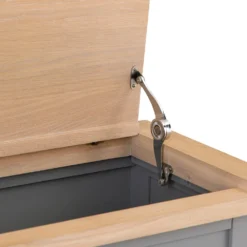 Dorset Storm Grey Painted Oak Shoe Storage Box -Furniture Specialty Store CL WSB SG 5