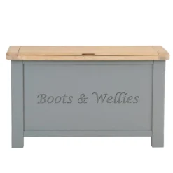 Dorset Storm Grey Painted Oak Shoe Storage Box -Furniture Specialty Store CL WSB SG 8